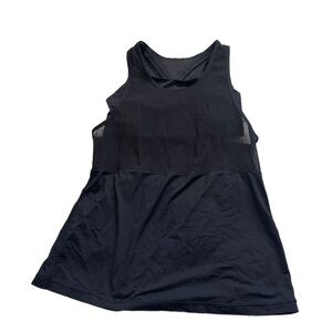 Lululemon Black Mesh Top Tank with Built In Bra 6 Black